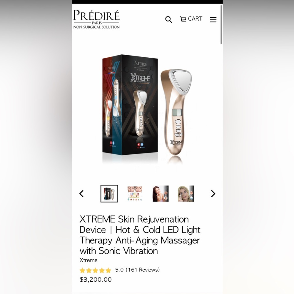 XTREME Skin Rejuvenation LED Light Anti-Aging
Massager w Sonic Vibration